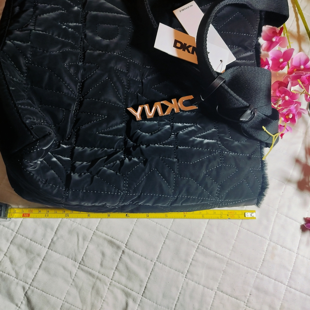 DKNY Black Quilted Tote - Picture 4 of 5